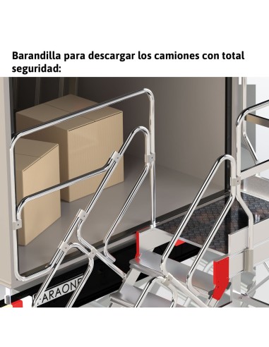Escalera de aluminio para tráiler y camiones. Uso profesional