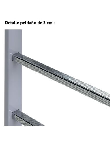 Escada de segurança vertical SVS0-124 para mezaninos e lofts. 0,96/1,24 m