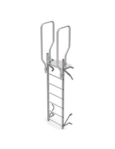 Escalera de seguridad vertical SVS0-124 para entreplantas y altillos. Entre 0,96 / 1,24 m