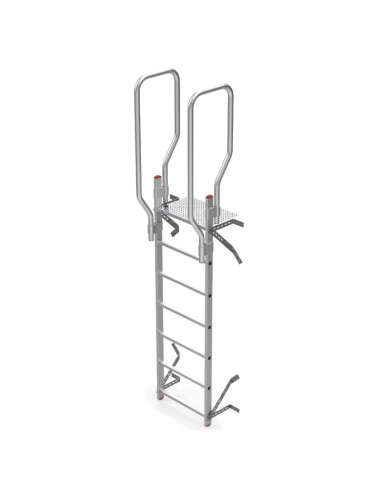 Escalera de seguridad vertical SVS0-124 para entreplantas y altillos. Entre 0,96 / 1,24 m