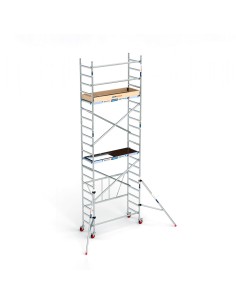 Andaime COMBI 75x190 6,50m com estabilizadores e rodapés