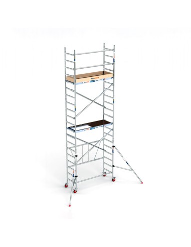 Andaime COMBI 75x190 6,50m com estabilizadores e rodapés