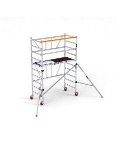 Andamio plegable de aluminio 90x190 - 3,85 m Altura de trabajo estabilizadores
