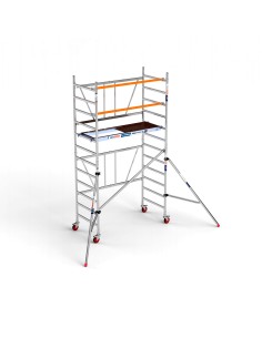 Andamio plegable de aluminio 90x190 - 4,70 m Altura de trabajo y estabilizadores