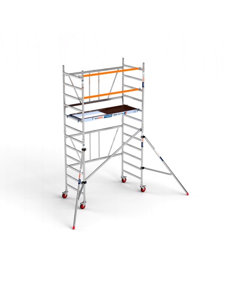 Andamio plegable de aluminio 90x190 - 4,70 m Altura de trabajo y estabilizadores