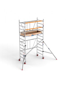 Andamio plegable de aluminio 90x190 - 4,70 m Altura de trabajo con estabilizadores y rodapiés