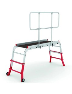 Plataforma de aluminio profesional Dual Teles con 1 barandilla 2+1 pel