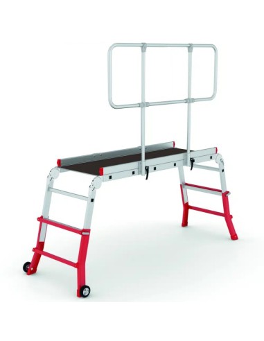 Plataforma de aluminio profesional Dual Teles con 1 barandilla 2+1 pel