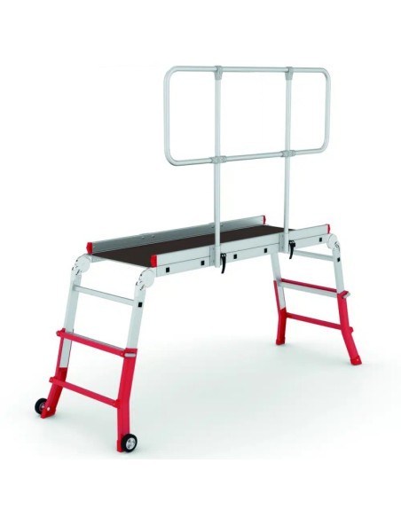 Plataforma de aluminio profesional Dual Teles con 1 barandilla 2+1 pel