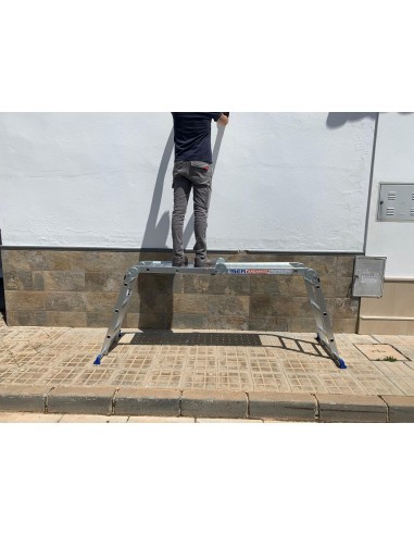 Escalera Plataforma 4x3 Multifuncional | Aluminio y Seguridad