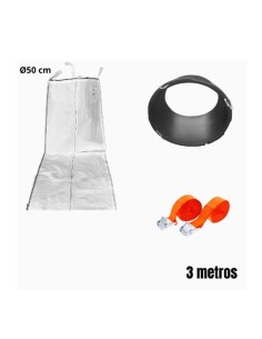 Conjunto de Tubo de Descarga de Detritos Flexível Ø50 cm x 3 m