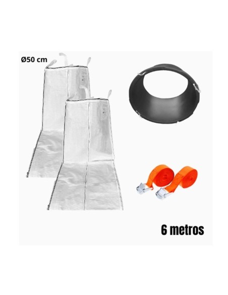 Pack Bajante de Escombros Flexible Ø50 cm x 6 m | Fácil Montaje