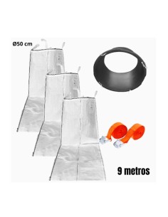 Conjunto de Tubo de Descarga de Detritos Flexível Ø50 cm x 9 m