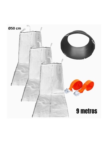 Pack bajante de escombros flexible - Ø50 cm y 9 metros