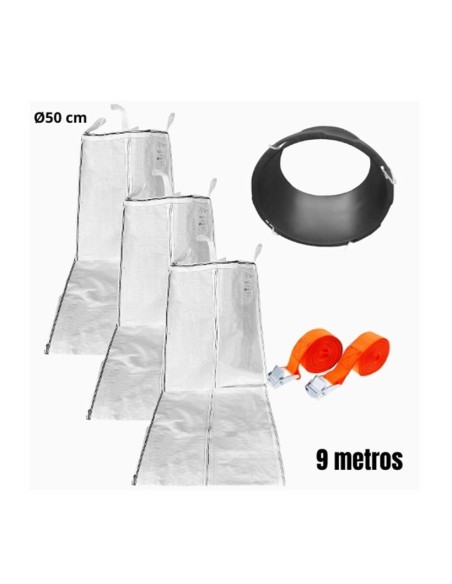 Pack bajante de escombros flexible - Ø50 cm y 9 metros