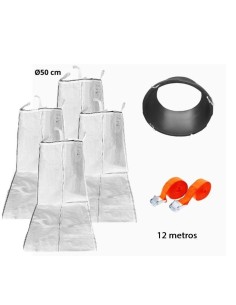 Pack bajante de escombros flexible - Ø50 cm y 12 metros