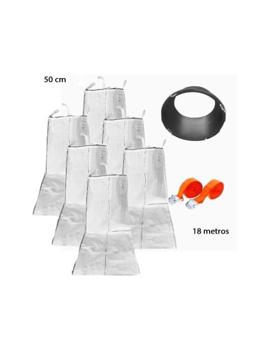 Conjunto de Tubo de Descarga de Detritos Flexível Ø50 cm x 18 m