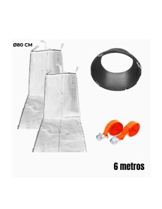 Conjunto de Tubo de Descarga de Detritos Flexível Ø80 cm x 6 m