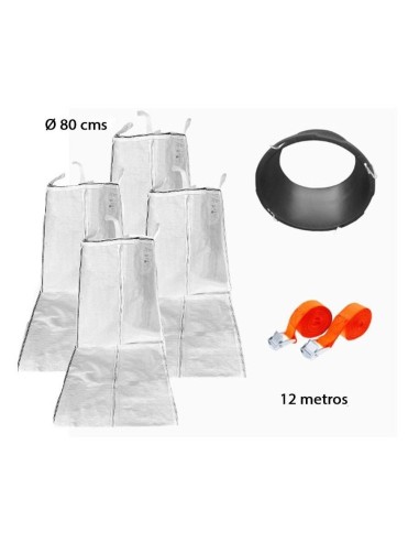 Pack bajante de escombros flexible - Ø80 cm y 12 metros