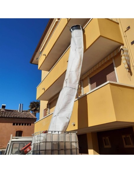 Conjunto de Tubo de Descarga de Detritos Flexível Ø80 cm x 18 m
