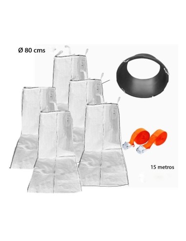 Pack bajante de escombros flexible - Ø80 cm y 18 metros
