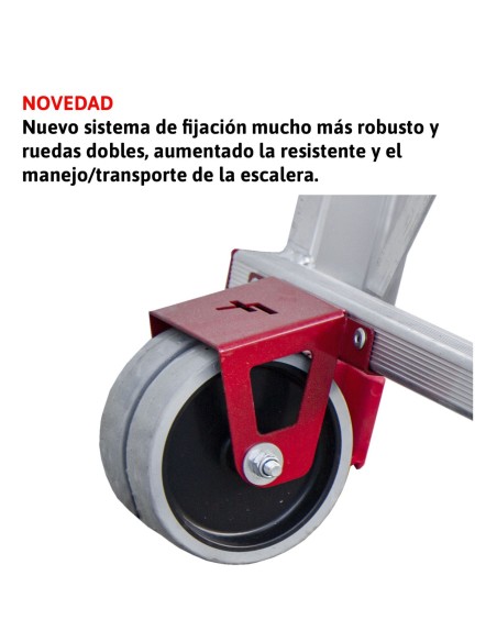 Escada profissional dobrável e ajustável PLS3 com 3 degraus - FARAONE