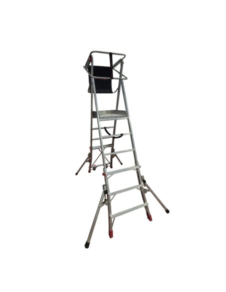 Escada profissional dobrável e ajustável PLS4 com 4 degraus - FARAONE
