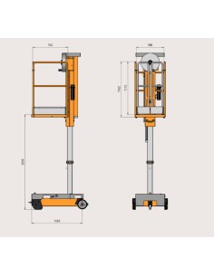 Plataforma elevatória móvel para pessoal Axo Lift Manu Lift 200 | Altura 4,0 m 2