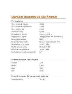 Plataforma elevatória de pessoal com acionamento manual e elevação elétrica NANO 25 2