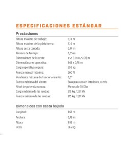 Plataforma elevatória de pessoal com impulso manual e elevação elétrica POWER TOWER 2