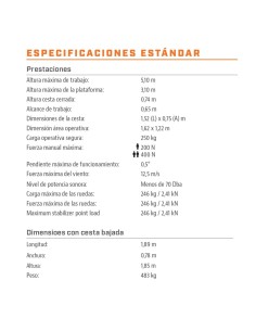Plataforma elevadora de personal de empuje manual y elevación eléctrica POWER TOWER DUO 2
