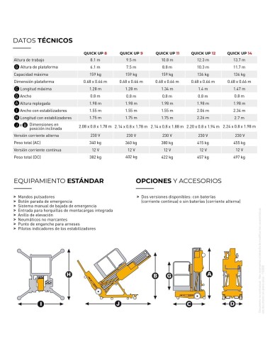 Elevador vertical individual Haulotte Quick Up 11