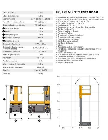 Plataforma Elevatória Autopropelida Haulotte STAR 6 | Altura 5,8 m