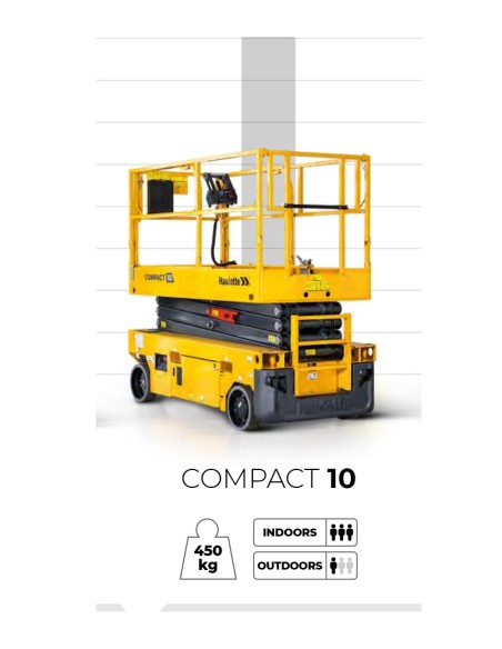 Plataforma elevatória compacta de tesoura elétrica 10 | Altura 10,00 m