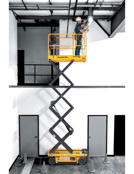 Plataforma elevatória tesoura elétrica Haulotte Optimum 8 | Altura 7,77 m