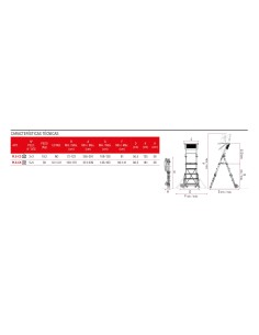 Escalera de aluminio plegable PLS-C3 - Faraone 2