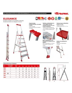 Escada profissional para armazém ELEGANCE com 7 degraus - FARAONE 2