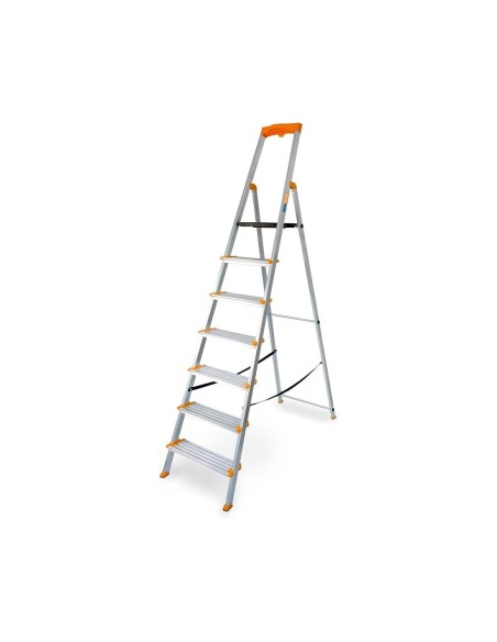 Escalera de Aluminio Plegable de 7 Peldaños Anchos (12 cm) – EN 131
