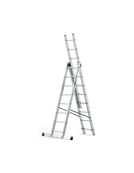 Escalera Triple Aluminio 3x8 Peldaños DW-PRO-3X8 | EN 131