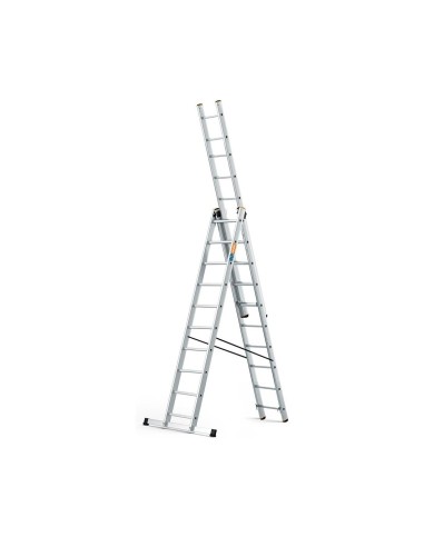 Escalera Triple Aluminio 3x10 Peldaños DW-PRO-3X10 | EN 131