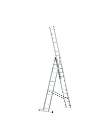 Escalera Triple Aluminio 3x12 Peldaños DW-PRO-3X12 | EN 131