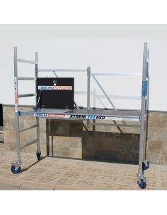 Andaime dobrável em alumínio 75x190 3m altura de trabalho com alçapão - XTREM 2