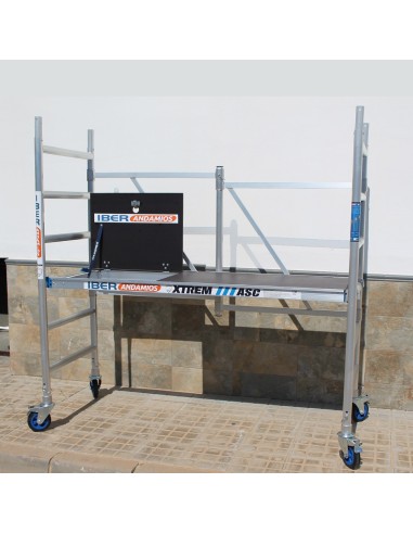 Andaime dobrável em alumínio 75x190 3m altura de trabalho com alçapão - XTREM IBERANDAMIOS