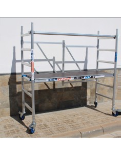 Andamio Plegable de aluminio 75x190 3m altura trabajo sin trampilla y barra - XTREM 2