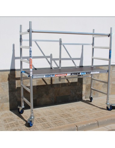 Andaime dobrável em alumínio 75x190 3m altura de trabalho sem alçapão e barra - XTREM IBERANDAMIOS