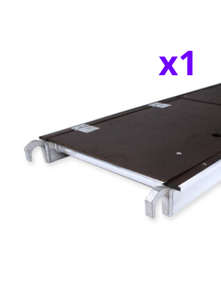 Andaime rebatível 75x150 3,5m de altura de trabalho com portinhola e 4 estabilizadores – COMPACT Módulo 1+2