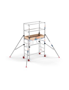 Andaime rebatível 75x150 3,5m com portinhola + 4 estabilizadores – COMPACT M. 1+2