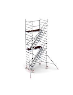 Andamio móvil tipo torre con escaleras 135x190x620 m altura de trabajo