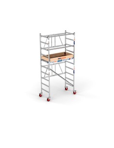 Andaime rebatível 75x150 3,8m de altura de trabalho com portinhola –  COMPACT Módulo 1+1