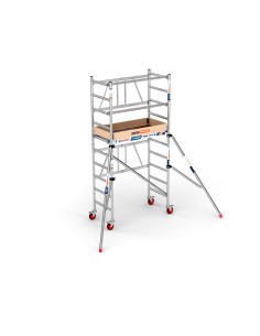 Andamio plegable 75x150 3,8m alt. trabajo con trampilla y estabilizadores – COMPACT M. 1+1
